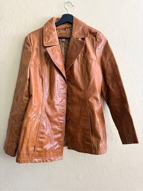 Vintage Wilsons Leather Women's Tan Brown Leather Jacket